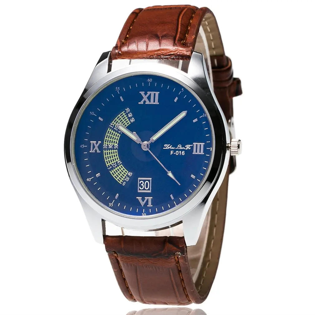 Пара мужчин и женщин популярная секция синий свет светящиеся бизнес часы F-016 Slub