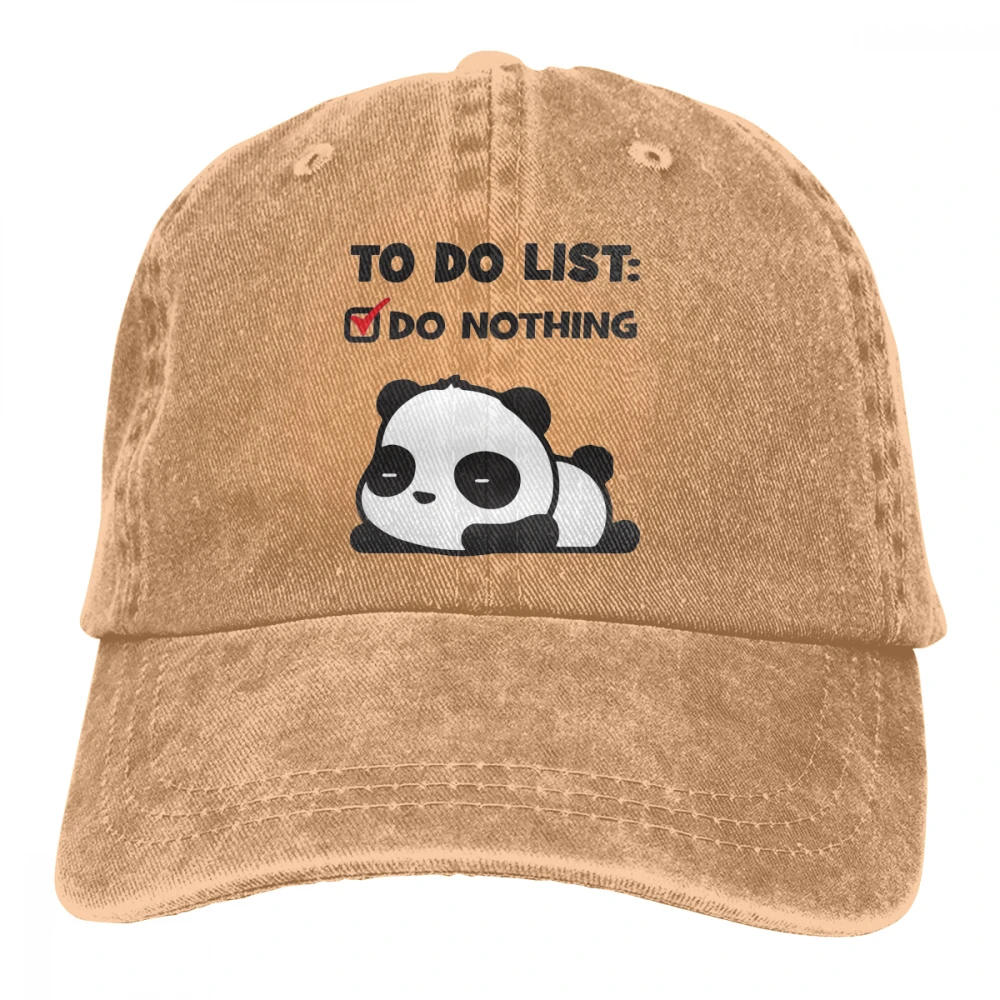 Панда ничего не Casquette Красный унисекс Мужские Женские джинсовые бейсболка с