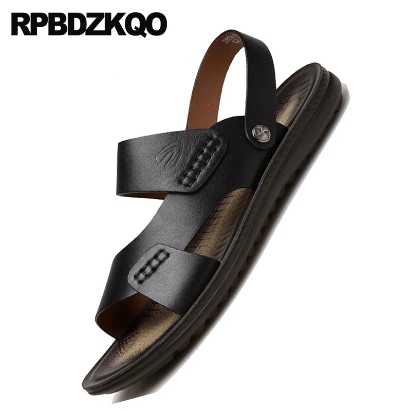 мода коричневый обувь повседневная слайды кроссовки Мужские сандалии 2018 летние