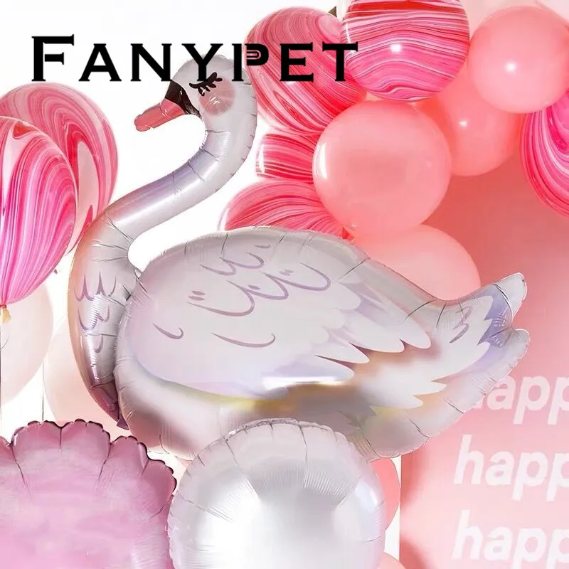 Большой шар в виде белого лебедя украшения для вечеринки честь Дня Рождения