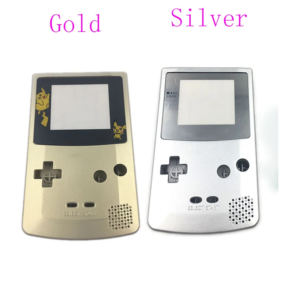 5 шт. золотистый Серебристый чехол + кнопка для Nintendo Gameboy Color GBC|housing shell|gameboy color casegbc