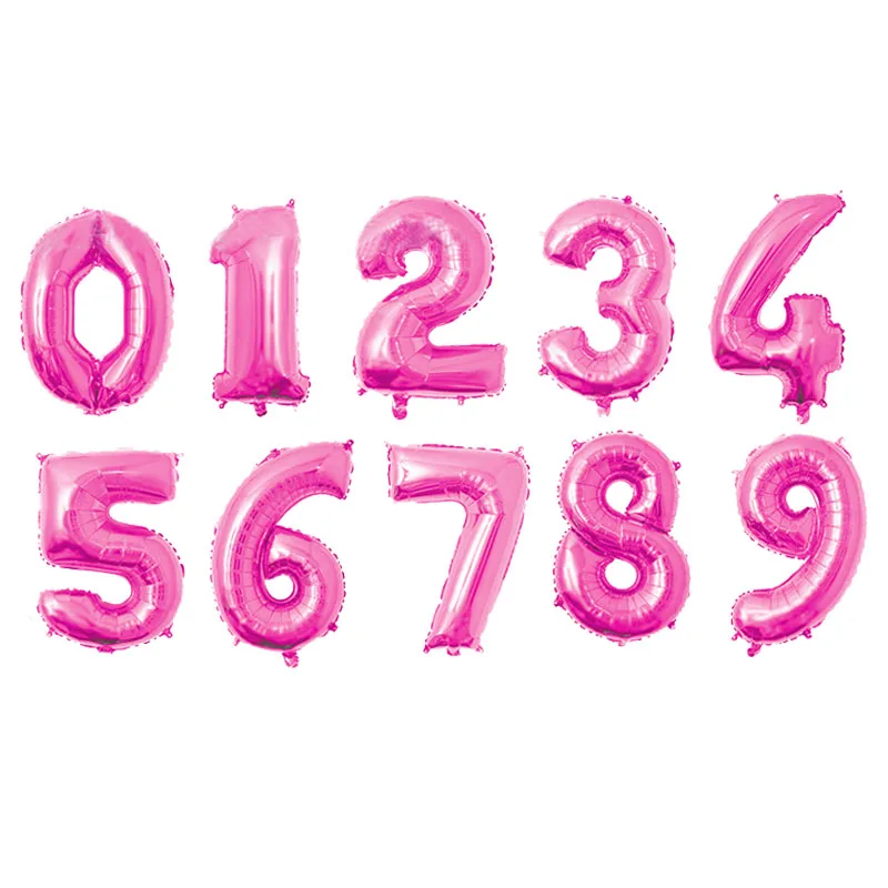 32 дюймов черный цифра Фольга шары цифры воздушные на день рождения Декорации
