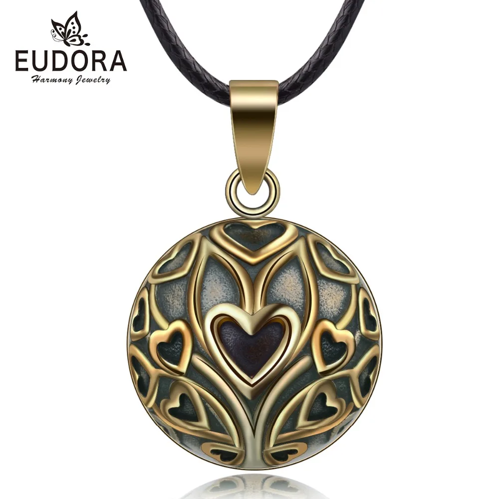 

Eudora Copper Vintage Heart Tree Mexican Harmony Bola Ball Pendant Necklace for Pregnancy Baby Vintage fine Jewelry N14NB327