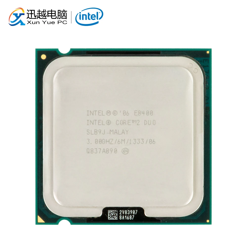 Intel Core 2 Duo E8400 настольный процессор двухъядерный 3 0 ГГц 6 Мб кэш памяти FSB 1333 LGA 775 8400