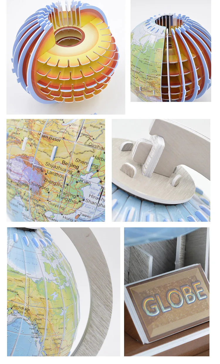 DDWE DIY моделирование Глобус 3D Бумага Развивающие головоломки стерео сборки глобус Карта мира путешествия ребенок развивающие игрушки подарок