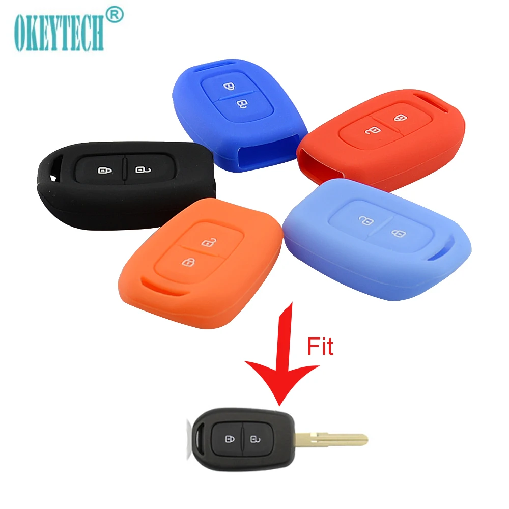 OkeyTech высококачественный силиконовый чехол для ключей от машины Renault Duster dacia scenic