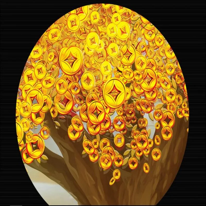 

beibehang Large Custom Wallpapers HD Chinese Fresco Fortune Tree Jade Carving TV Living Room Background Home Decoration