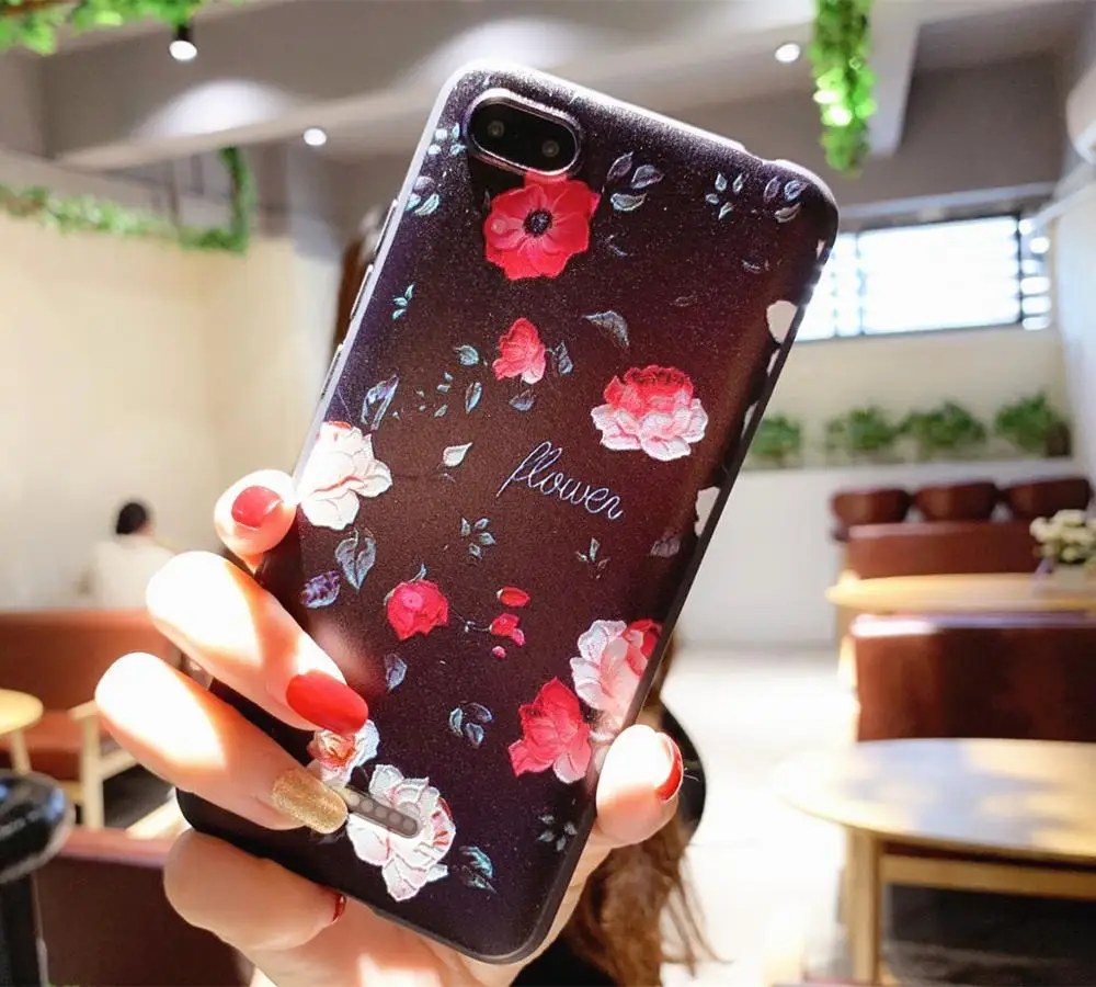 Чехол для Xiaomi Redmi 6a силиконовый чехол с рельефным рисунком мягкий роскошный из