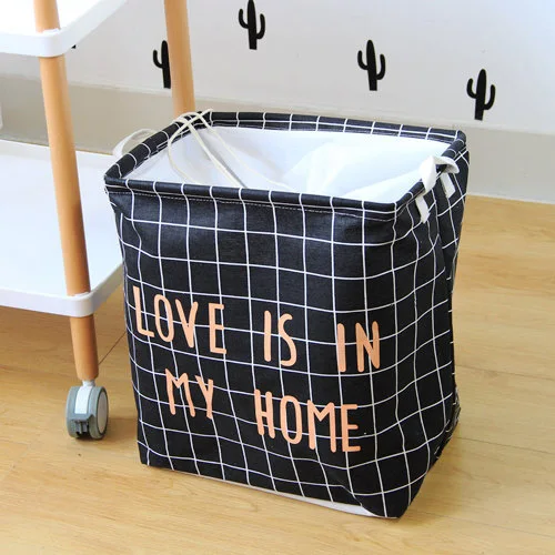 ZAKKA Стиль пыле квадратная корзина для белья холст мешок стирки препятствуют