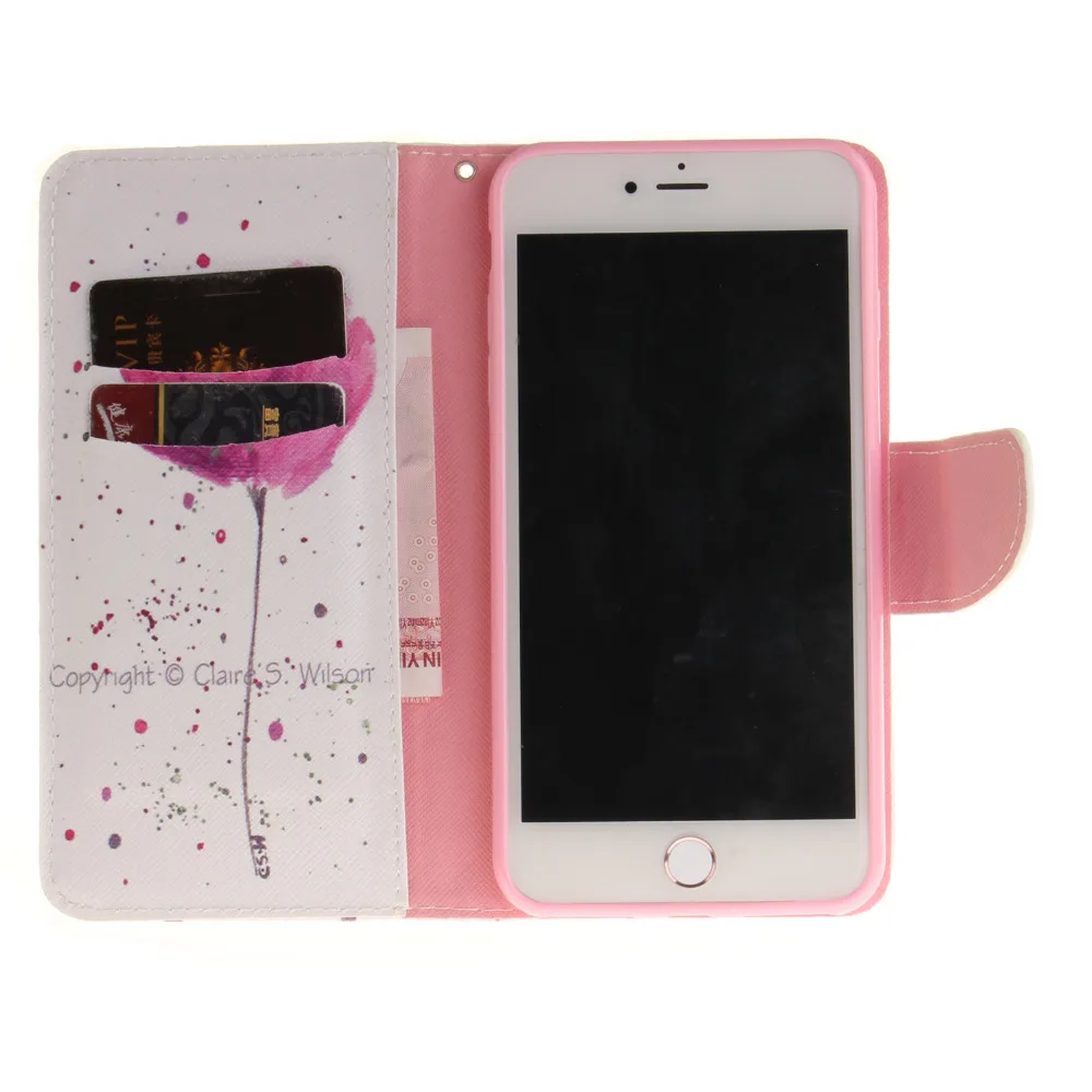 Роскошный чехол книжка с бумажником для Apple iPhones 4 4s 5 5S 5C 6S 6 PLUS 7 8 Чехол из