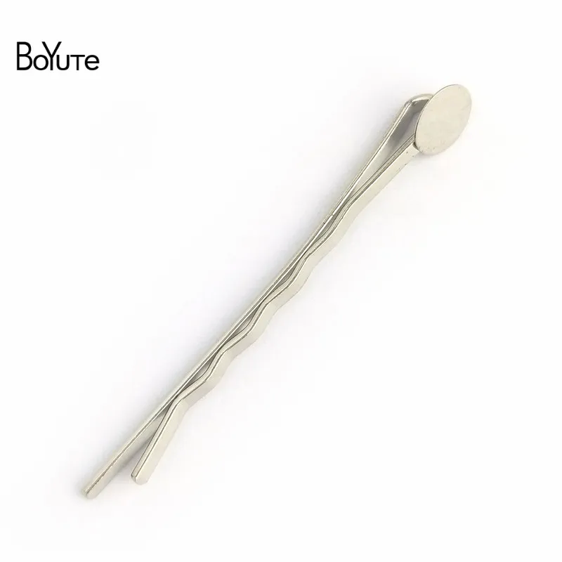 BoYuTe (50 Pieces/Lot) 7 Colors Round 6MM 8MM 10MM 12MM Cabochon Base Hair Clip Women Diy Accessories | Украшения и аксессуары