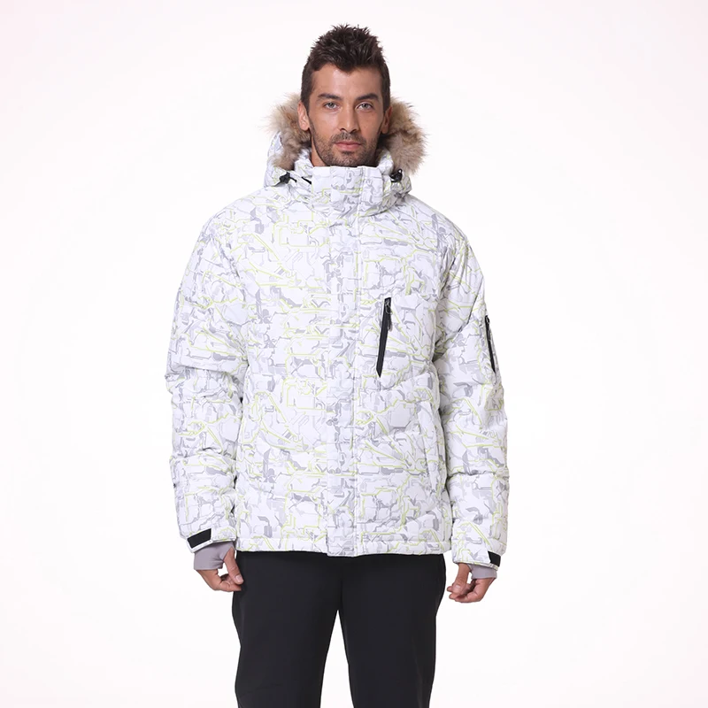 2020 Высокое Качество Пуховик Мужской Зимний Мужская Зимняя Куртка 80% Белая Утка