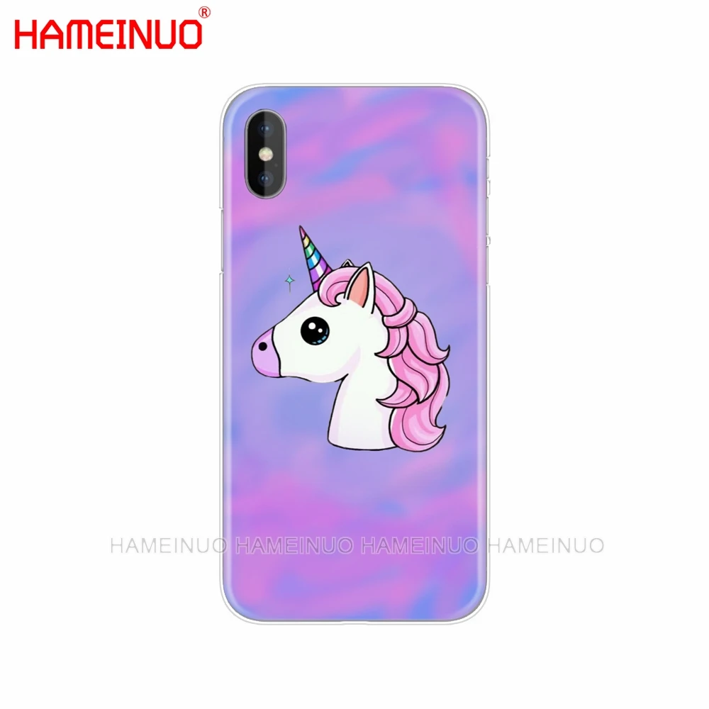 80807 HAMEINUO Радужный Единорог Чехол для мобильного телефона iphone X 8 7 6 4 4S 5 5S SE 5c 6s plus - Цвет: 80807