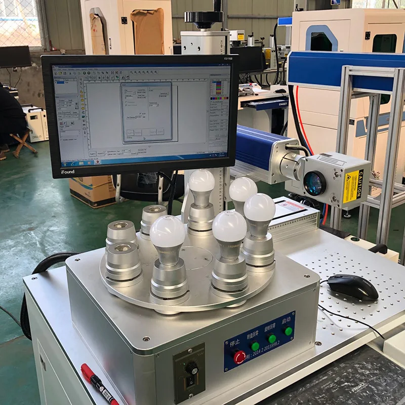 cnc fiber laser marking machine 20w with rotation axis | Инструменты