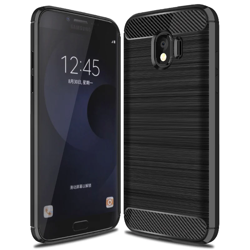 Для Samsung Galaxy J4 2018 Plus чехол из углеродного волокна бампер Прочный противоударный