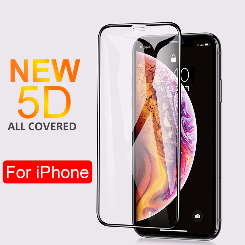 Для iPhone X стекло на iPhone 11 Pro 7 8 6 6S Plus закаленное стекло для iPhone 11 Pro X XS Max XR защита экрана 5D крышка