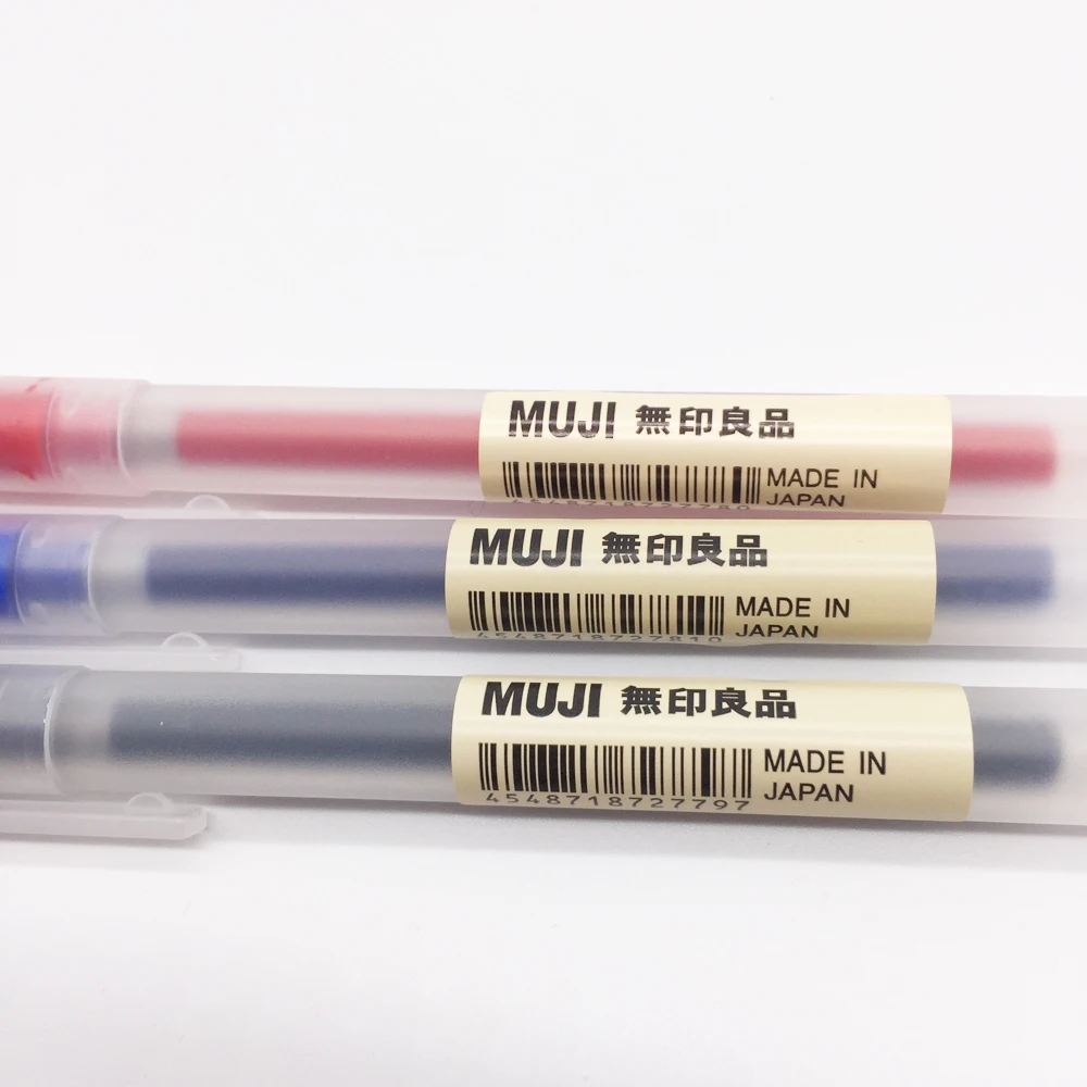 1 шт MUJI гелевая ручка 0,5 мм 0,38 мм черный/синий/красный гладкие чернила цвет матовые ручки милые Caneta Kawaii школьные офисные стационарные подарок