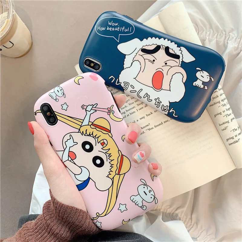 Crayon Shin chan Nohara Shinnosuke Shiro чехлы для телефонов iPhone 6 6s 7 8 Plus X XR XS MAX Забавный мультяшный