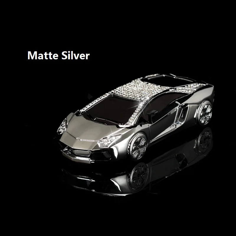 Matte Silver Роскошные украшения интерьера автомобиля аксессуары Блеск Crystal Dashboard орнамент авто освежитель воздуха Sportscar Дизайн Perfumn стенд - Название цвета: Matte Silver