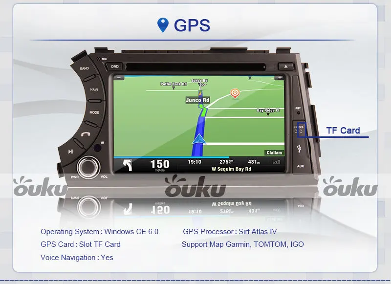 Два Din 7 Дюймов Автомобиля Dvd-плеер Для SSANGYONG/Kyron/Korando/Actyon 2005 С 3 Г Хост GPS Радио RDS BT ТВ