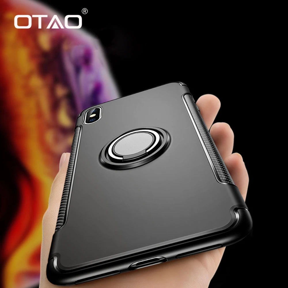 OTAO магнитный держатель для телефона с кольцом на палец чехол iPhone XS MAX XR X 8 7 6 6s Plus