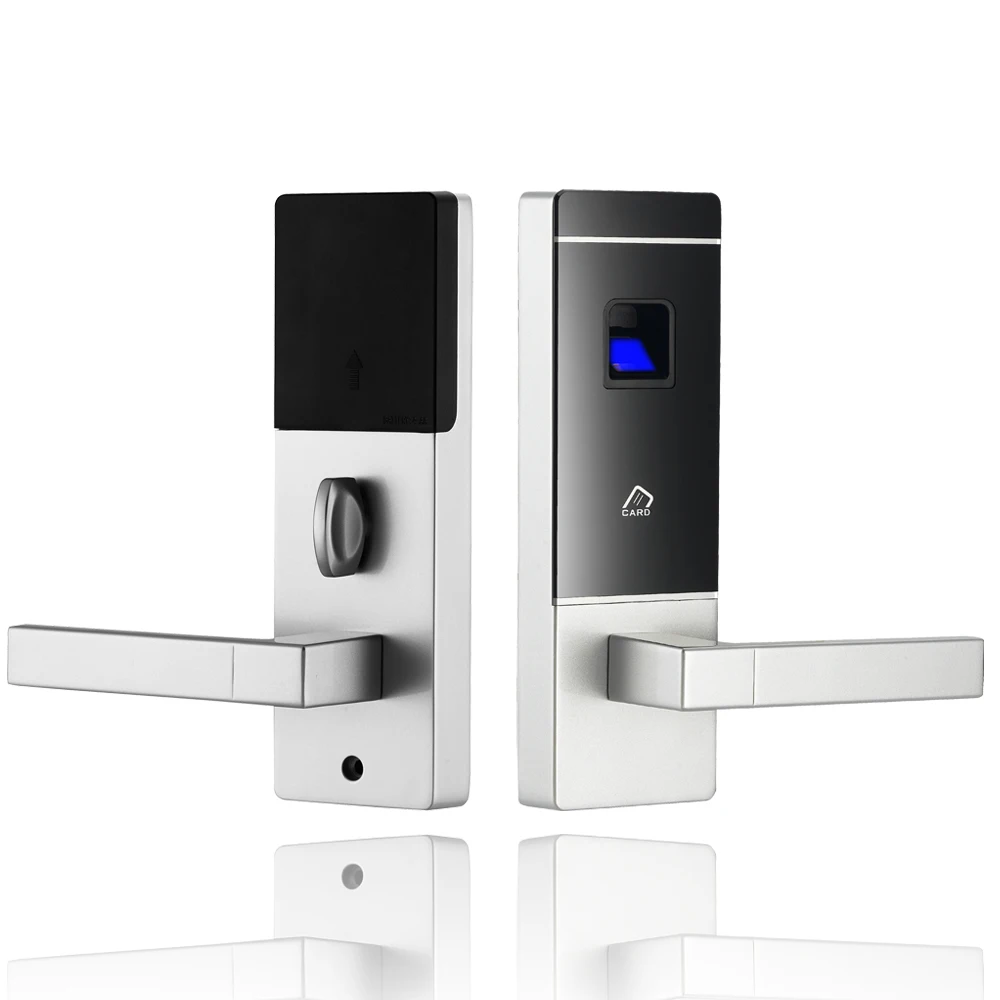 Цифровой электронный дверной замок с отпечатком пальца + 4 карты 2 механических