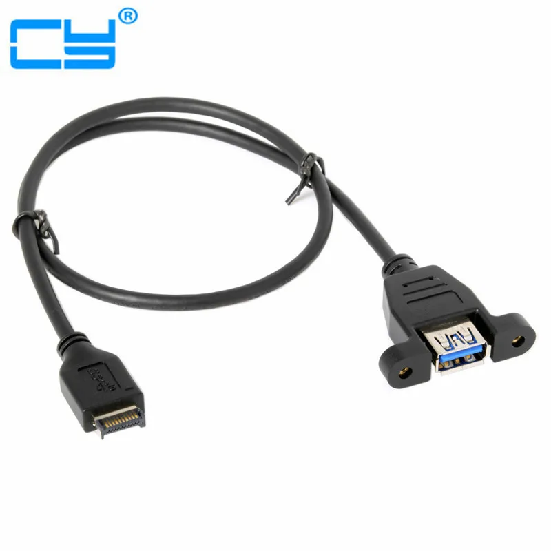 Кабель удлинитель с передней панелью USB 3 1 типа c папа на 0 мама крепление панели