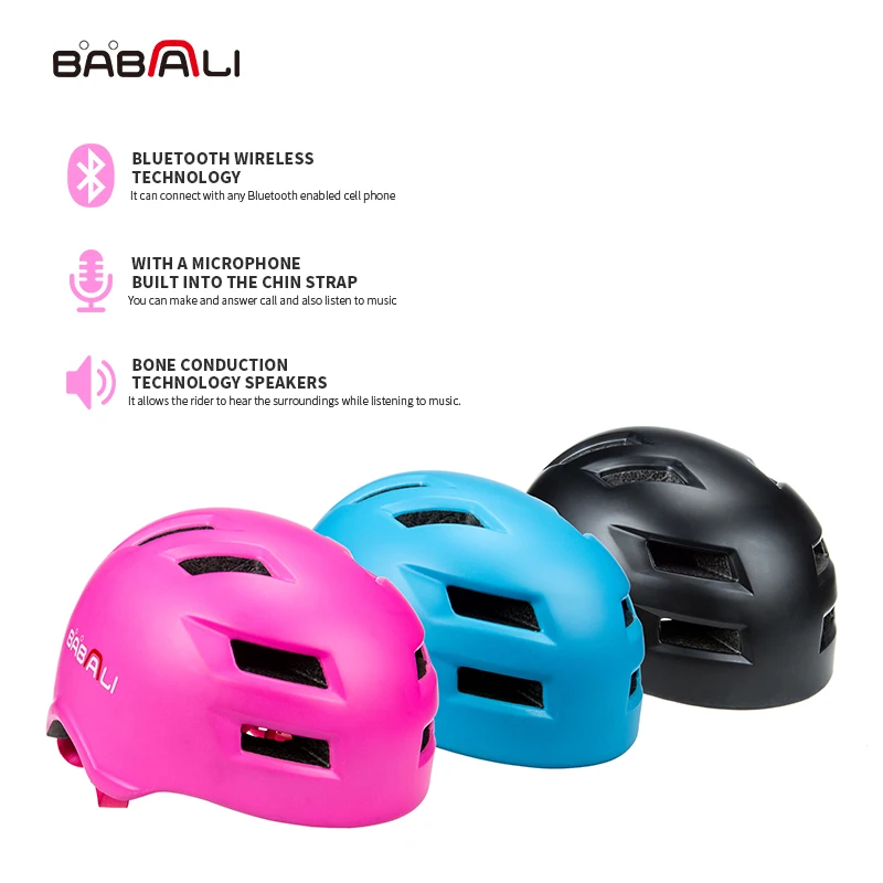 BABAALI хит продаж мужские и женские велосипедные умные Чехлы для шлема Bluetooth