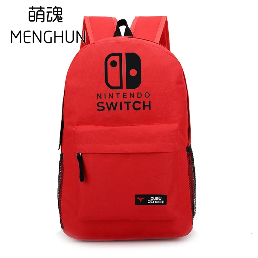 Милый красный нейлоновый рюкзак NS с принтом логотипа рюкзаки NS switch рюкзаки игровая консоль логотип печать игровые вентиляторы рюкзак nb207