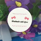 3,5 см 100 шт.партия, милая наклейка с розовым бантом и милым рисунком, ручная работа, с принтом любви, ювелирные изделия, подарок, торт, сладости, десерт, коробка, Уплотнительная наклейка