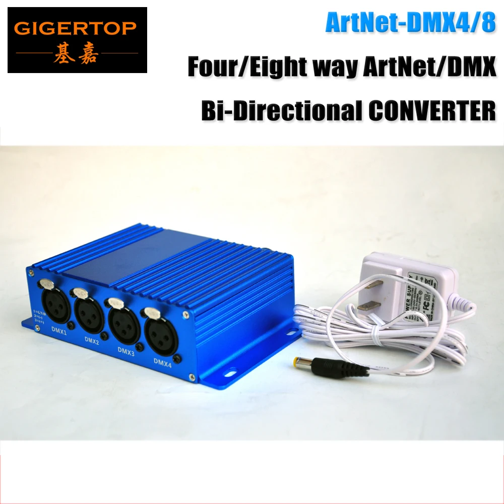 TIPTOP TP-D16 ArtNet-DMX4/8 четыре восемь способ ArtNet/DMX Двунаправленный конвертер 8 Женский 3PIN XLR Сделано в Китае в/OUT Регулируемый сценический светильник