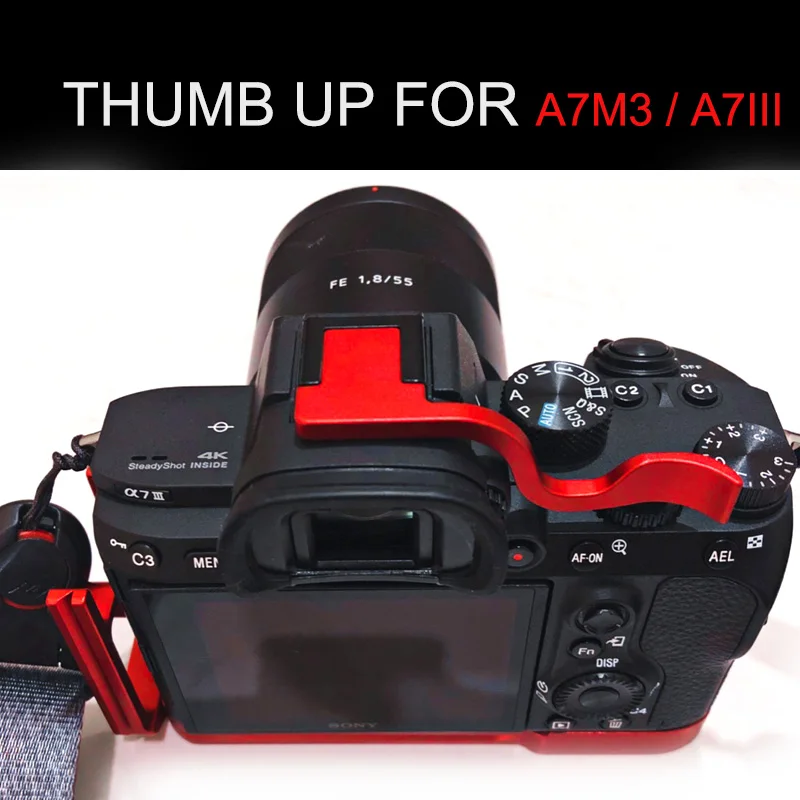 Красная подставка для большого пальца чехол горячего башмака Sony a9 A7m3 A7RIII ILCE 7RM3 A7R