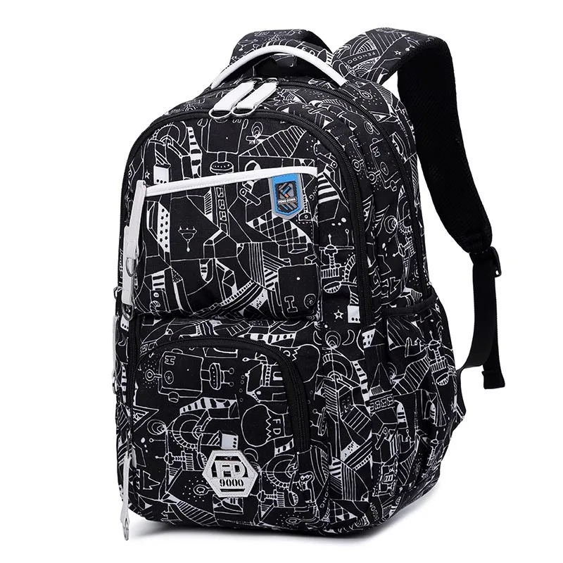 Новинка 2018 Прочный Школьный Рюкзак из ткани Оксфорд для мальчиков сумка учеников