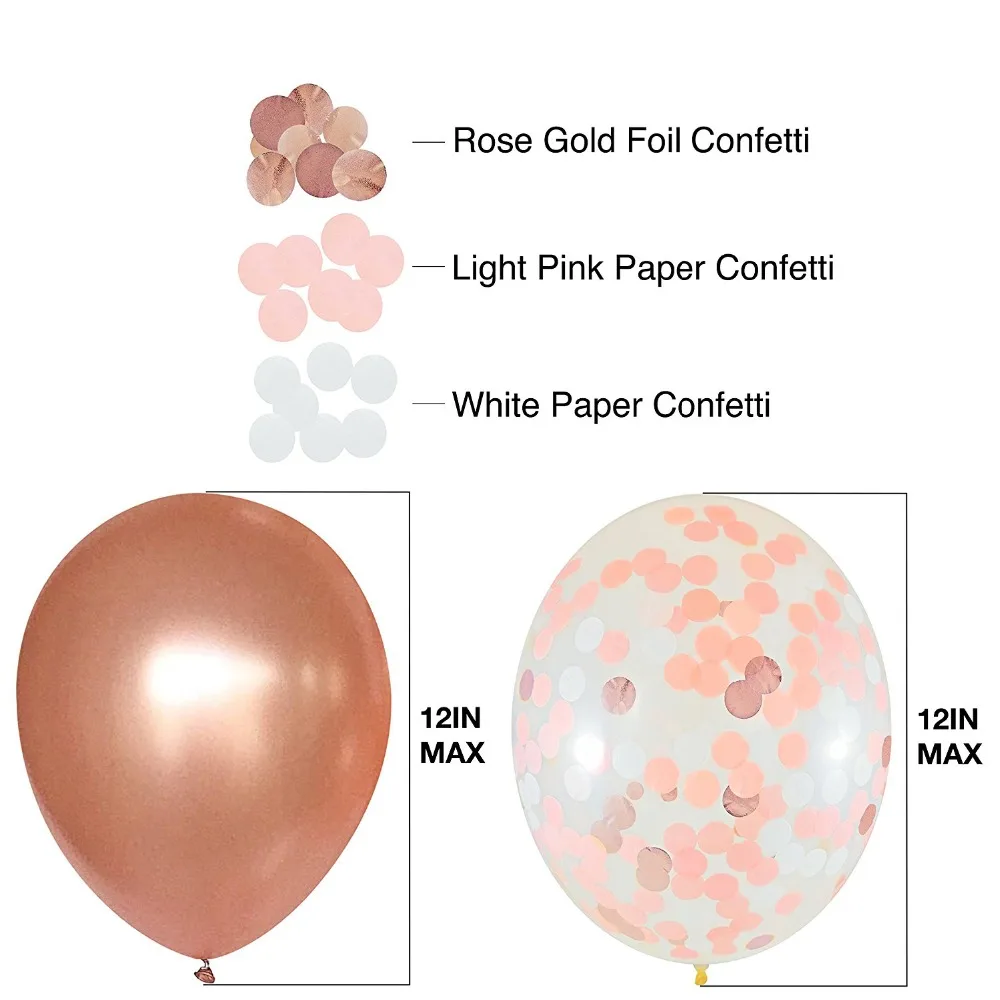 10 шт. розовое золото воздушный шар &quotКонфетти&quot наборы детский душ Сделай Сам