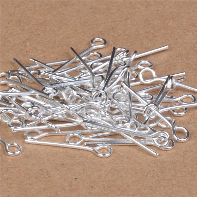 

100pcs Gold Silver Eye Head Pins 16 20 25 30 35 40 45 50 mm Metal Eye Pins Connector For Diy Earrings Jewelry Making Findings