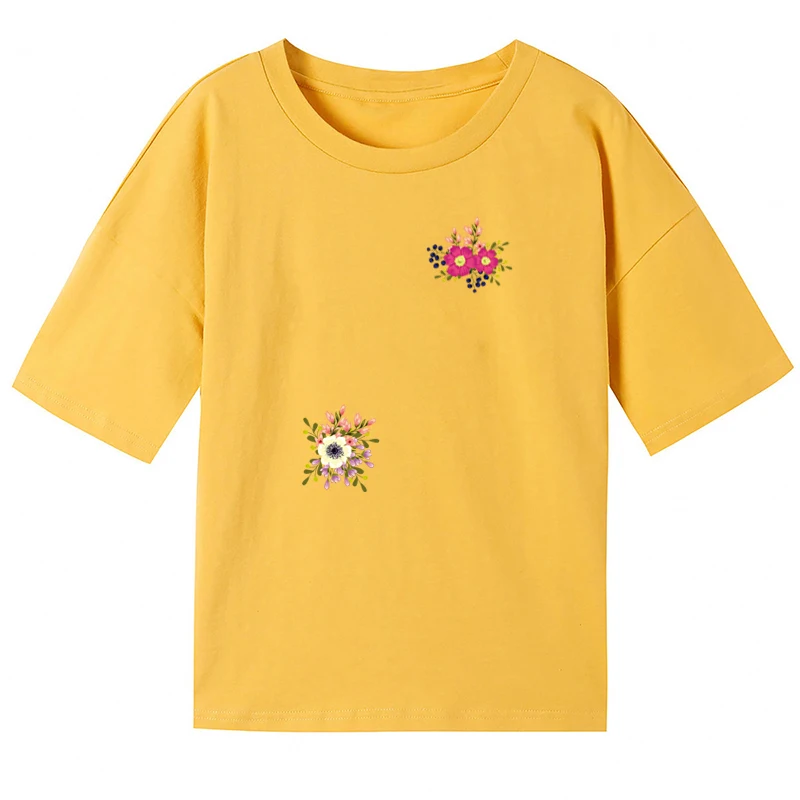 Термоклейкие Переводные значки с цветочным рисунком новый дизайн моющаяся