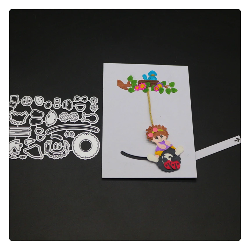 1734 качели штампованные штампы для скрапбукинга металлические трафареты сделай