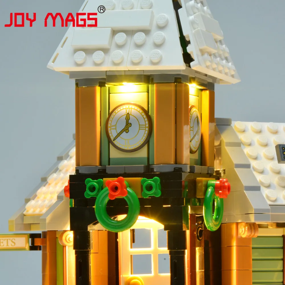 JOY MAGS светодиодный светильник для 10259 Creator Expert зимняя деревенская станция светильник ing набор совместим с моделью 36011 модель без блоков