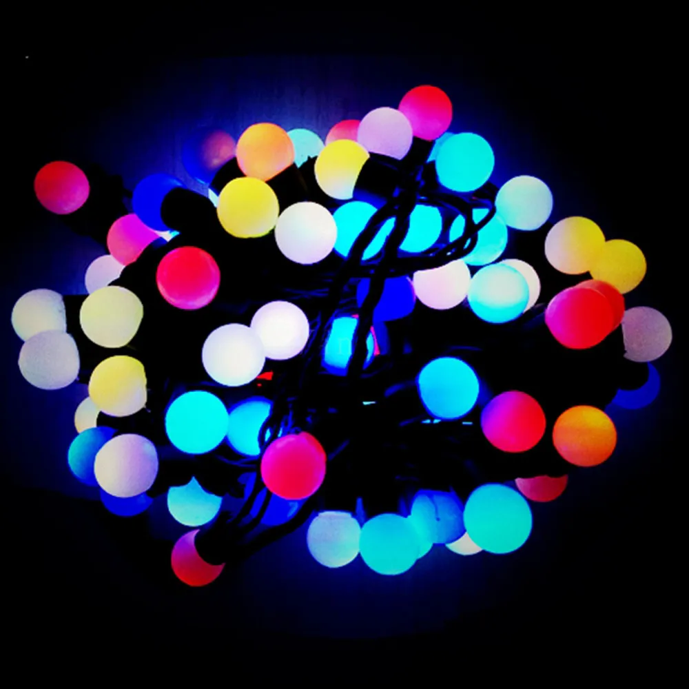 5 м 20 светодиодов Глобус лампы светильник романтические шары теплый белый красочный вечерние Декор Светильник ings IP44 Водонепроницаемый США/ЕС разъем