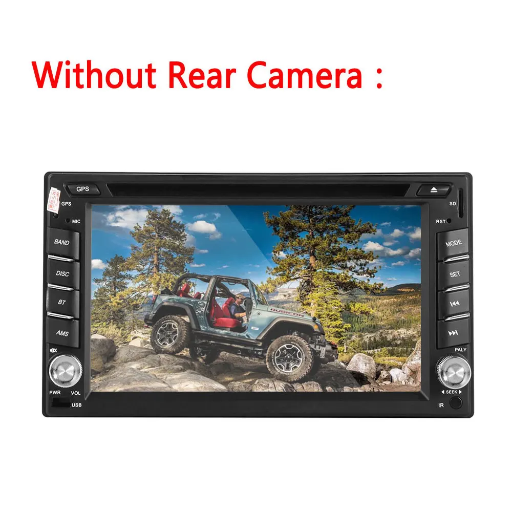 Without Rear Camera Podofo 2 Din автомагнитола стерео dvd-плеер Bluetooth 6," сенсорный экран MP4 FM/USB/SD/Aux 2din Автомагнитола Multimidia плеер стерео - Цвет: Without Rear Camera