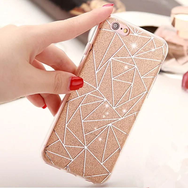 SICOOTE розовый серебристый чехол для iPhone 7 блестящий Ультратонкий 8 6s 5 SE Capinha Para