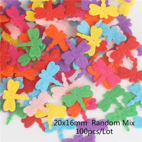 20x16mm 100pcs 50-100 шт./лот, разные формы, мягкая ткань с рисунком, войлок, пластырь, 30x30 см, войлок, ткань, аксессуары, наклейки, игрушки, круг, войлочные подушечки - Цвет: 20x16mm 100pcs