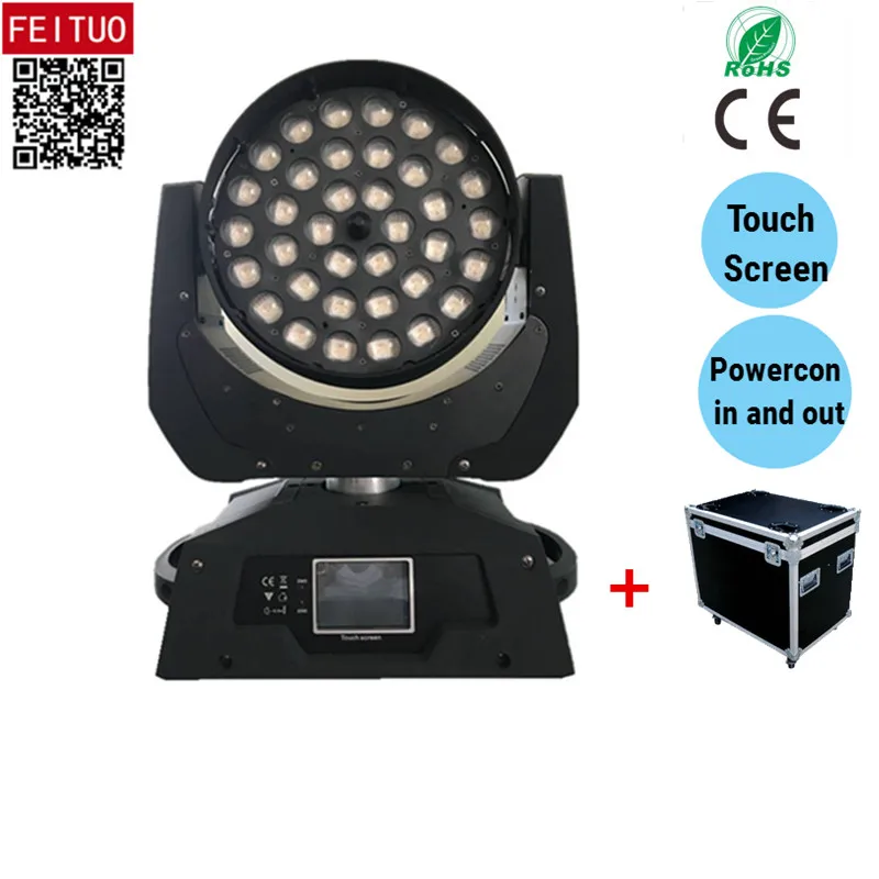 6 шт. 36*18 Вт zoom led moving head wash rgbwa uv light 6in1 flight case|flight case|moving rgbwaled |