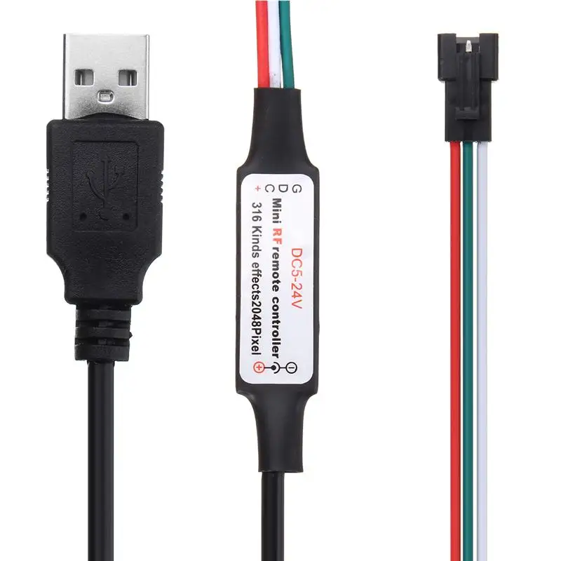 5-24 в USB светодиодный пиксельный контроллер для WS2812B цифровая светодиодная