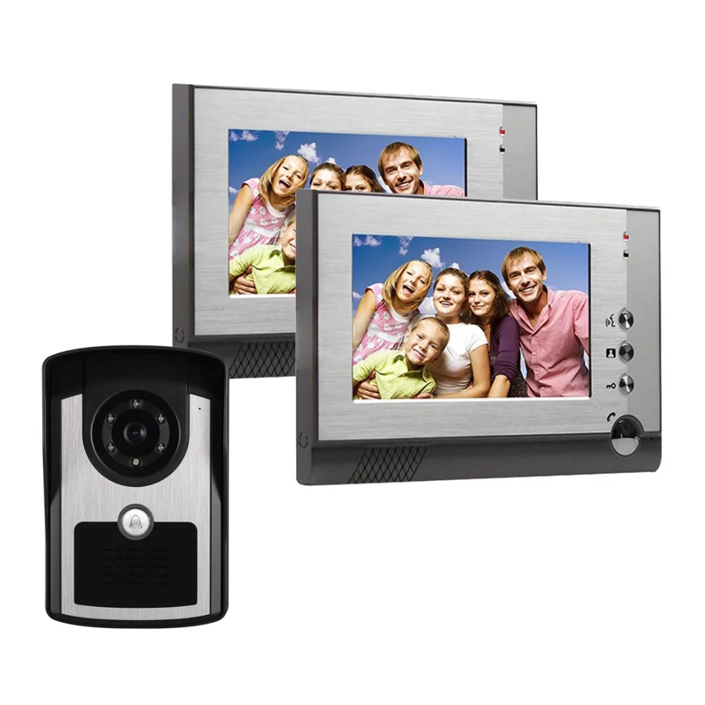 SYSD Wired Video Door Phone 7 Inch TFT Monitor Intercom System kit IR Outdoor Camera with Night Vision