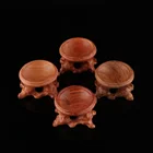 Деревянные Дисплей подставка для хрустальный шар сфера шар камень Украшения фигурки миниатюры хрустальный шар держатель кронштейн