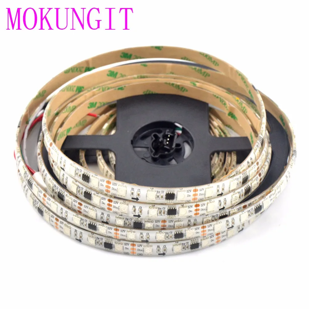Mokungit 100M 20X5M DC12V WS2811 20 пикселей 60leds/M 5050 RGB SMD LED цифровая мечта цветная светодиодная