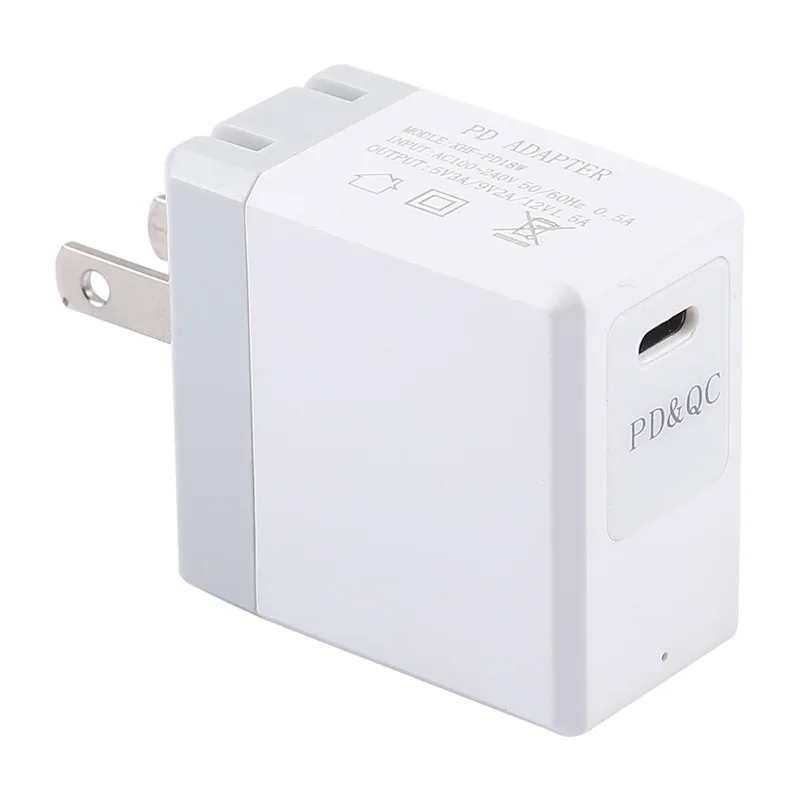 Штепсельная вилка США PD 18 Вт Тип USB C выход телефон быстрое зарядное устройство