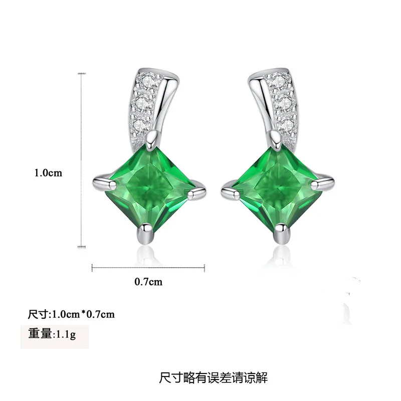 Женские серьги из серебра 100% пробы с изумрудом|boutique|earringsboutique jewelry |
