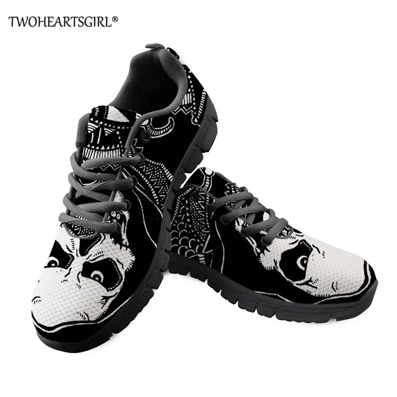 Twoheartsgirl 2021 Sugar Skull Men Sneakers Mesh Vulcanize Shoes Lace-up Men Shoes Lightweight Comfortable Breathable Sneakers